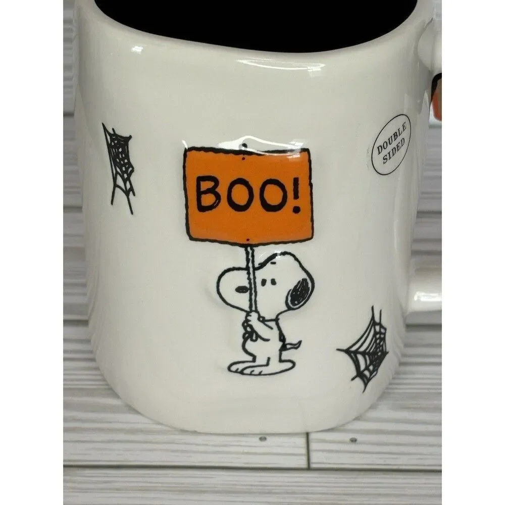 Rae Dunn Halloween Ghost Spider BOO SPOOKY SEASON Coffee Chocolate Mug NEW 2025